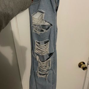 light wash ripped jeans